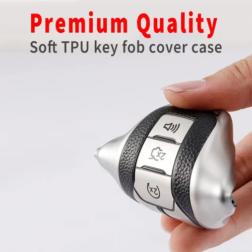 Miniatura 3 de Funda para llavero Ford de TPU suave con llavero de cuero, funda protectora completa, funda de llavero inteligente para Ford Lincoln MKZ MKC MKX