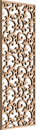 Wheatland Paneles de pared decorativos de madera con calado, 9 3/8 pulgadas de ancho x 24 3/8 pulgadas de alto x 1/4 de alto, nogal