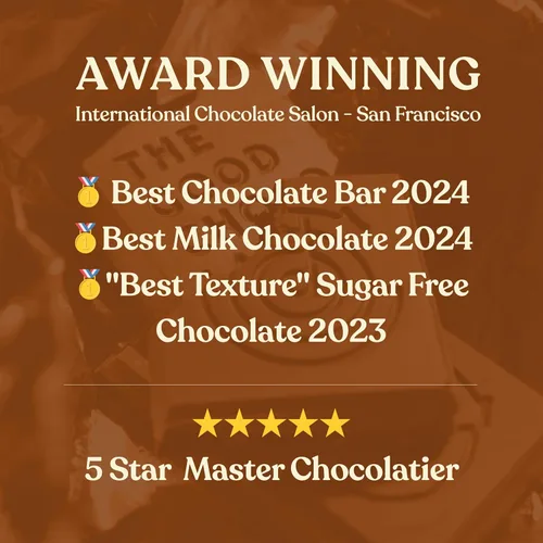 Miniatura 8 de The Good Chocolate - Almendras saladas Keto Chocolate Squares, cero azúcar, aperitivo bajo en carbohidratos netos, calorías más bajas, caramelo