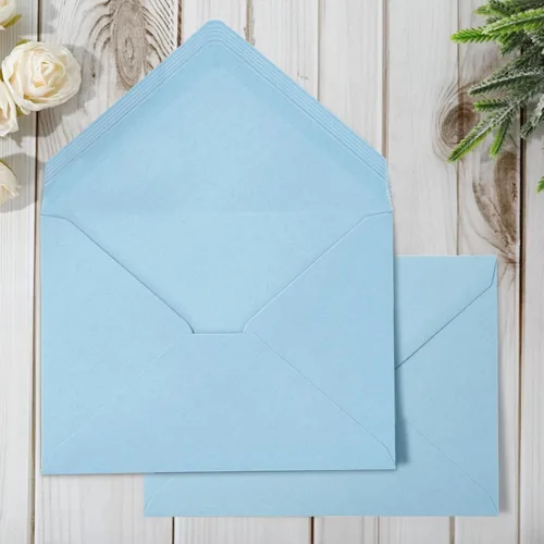 Miniatura 11 de Whaline Juego de 50 sobres de invitación A7, color verde salvia, sobres para tarjetas de felicitación, con solapa en V, fundas para tarjetas