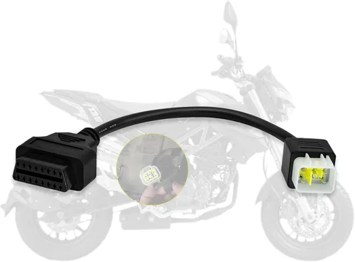 Adaptador OBD2 apto para Delphi 6pin para Benelli cable de diagnóstico de motocicleta de 6 pines a 16 pines, conector de 6 pines compatible con