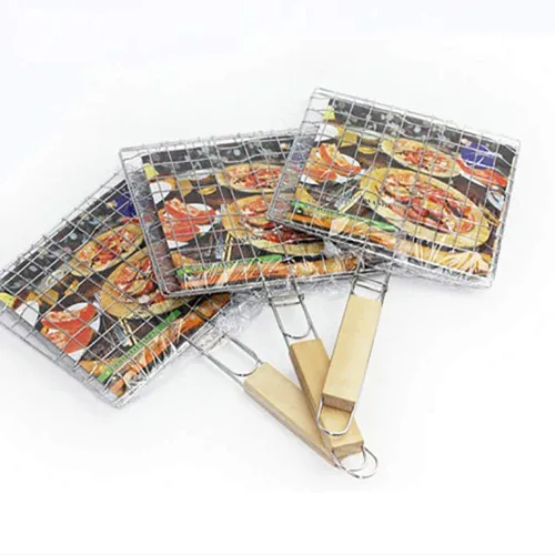 Miniatura 5 de Estante para asar pescado para parrilla, estante para patas de pollo, cesta para parrilla, cestas para parrilla de verduras para parrilla al aire