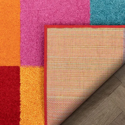 Miniatura 8 de Felpudo pequeño de Well Woven para habitación infantil, cocina. Suave y duradero de estilo moderno, diseño Daisy Flowers, con detalles en azul.
