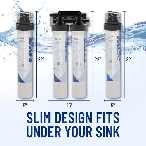 Miniatura 3 de Pentair Everpure H-300-NXT Sistema de agua potable, capacidad de 300 galones, reduce el sabor y el olor del cloro, plomo, compuestos orgánicos