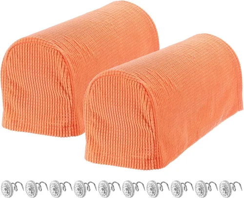 Miniatura 9 de uxcell Fundas elásticas para reposabrazos antideslizantes para sillas, sofás, fundas de brazo para sofá reclinable, 1 juego con pasadores giratorios