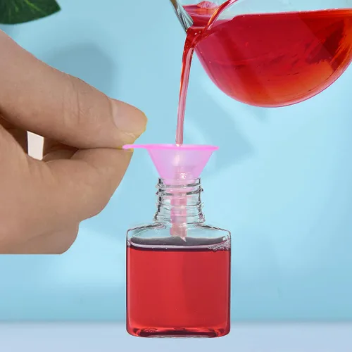 Miniatura 3 de Delove Juego de 6 embudos de plástico multiusos, embudos para botellas de llenado de uso en cocina, juego de embudo pequeño, pequeño, grande, grado