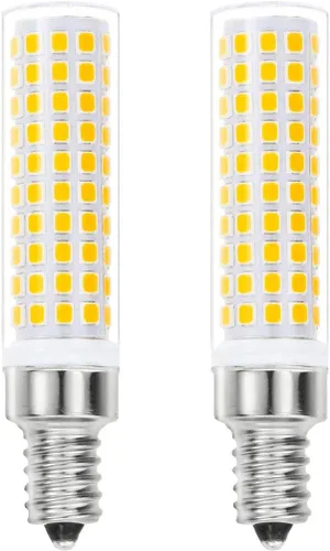 Miniatura 12 de Bombillas LED C7 E12 de 5 W, reemplazo E12 equivalente a halógeno de 50 W, luz diurna 6000 K, bombillas LED E12 para ventilador de techo