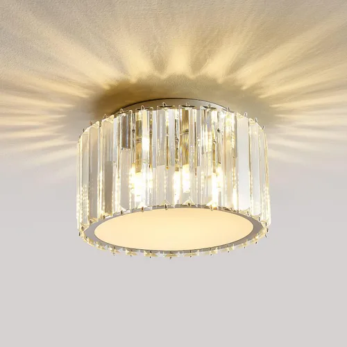 Miniatura 2 de BUXVRCS Lámpara de Techo Moderna, Mini Candelabro de Cristal de Montaje al Ras, A 5.89'' x An 8.66'' Pequeños Accesorios de Techo de Cristal