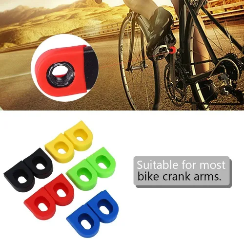 Miniatura 5 de Tbest Juego de 2 botas de manivela para bicicleta, funda de silicona, funda protectora de manivela para bicicleta (paquete de 2)