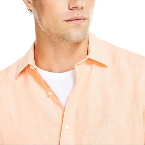 Miniatura 4 de Nautica Camisa de lino de ajuste clásico para hombre