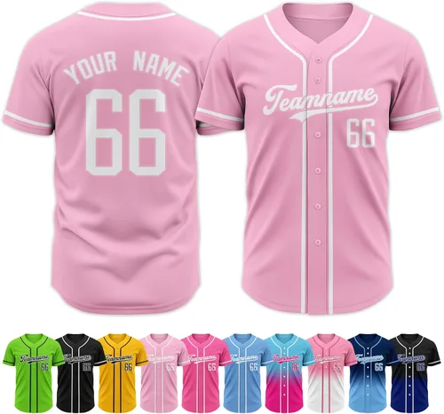 Miniatura 42 de Custom Baseball Jersey Stitched Personalized Name Number Baseball Shirts Sports Uniform for Men Women Boy