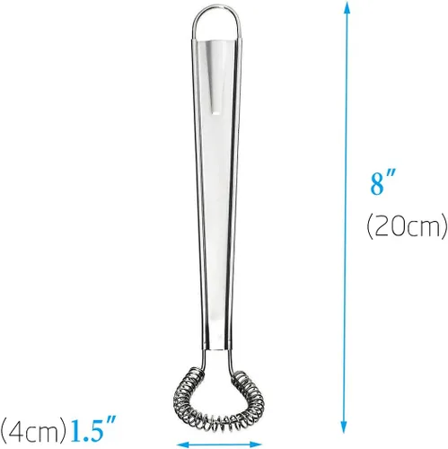 Miniatura 7 de Best Utensils - Mini batidor de huevos de acero inoxidable, espumador de leche de mano, espumador, mezclador de café cremoso, mezclador de salsa