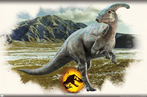 Miniatura 8 de Trends International Jurassic World: Dominion - Póster de pared focal de Parasaurolophus, 22.375 x 34 pulgadas, versión enmarcada de madera