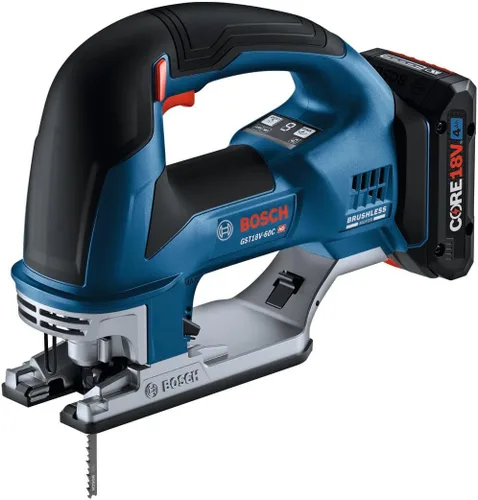 Miniatura 3 de BOSCH GST18V-60CN Sierra de calar con mango superior conectado sin escobillas de 18 V, 3,800 SPM, luz LED, cambio de hoja sin herramientas