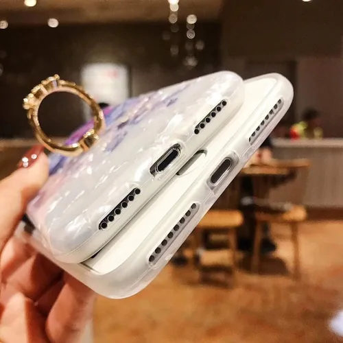 Miniatura 7 de Qokey Funda compatible con iPhone 11 de 6.1 pulgadas, diseño floral transparente para mujer con soporte de anillo giratorio de 360 grados, funda