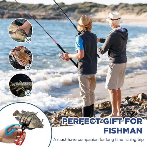 Miniatura 7 de FXOICMI Pinza de Pesca de 3 Garras, Alicates de Pesca de Metal, Herramienta de Agarre de Pesca Antideslizante, Pinzas de Pesca Multifuncionales