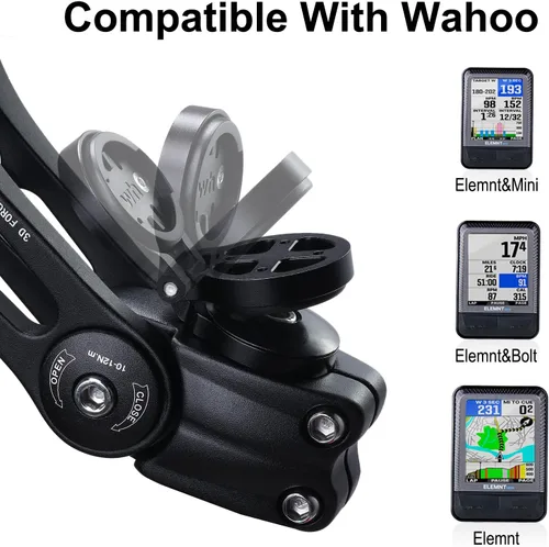 Miniatura 5 de Soporte de bicicleta ajustable para bicicleta Wahoo Elemnt Bolt y Mini, negro