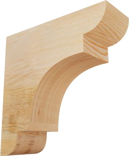 Miniatura 83 de Ekena Millwork COR04X12X12NEB00RWR 4 pulgadas de ancho x 12 pulgadas de profundidad x 12 pulgadas de alto New Brighton Rough Sawn Corbel, cedro rojo