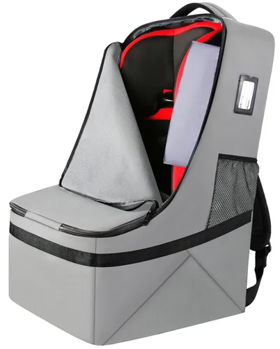 Miniatura 11 de YOREPEK Bolsa de viaje para asiento de automóvil, mochila acolchada para asientos de automóvil para viajes aéreos, bolsa de viaje resistente