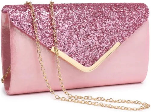 Miniatura 7 de Dasein Bolsos de noche para mujer, bolsos de mano formales para bodas, fiestas, bailes, bolsos con correa para el hombro y solapa con purpurina