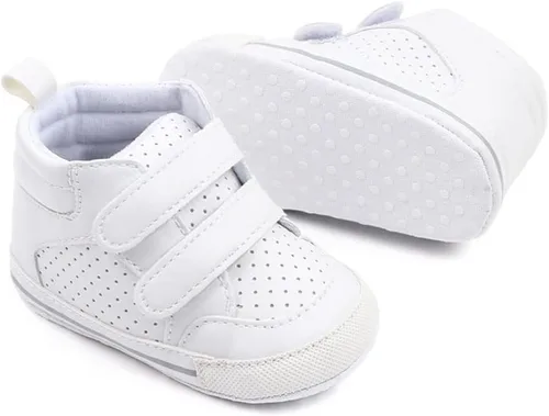 Miniatura 2 de Sekantrol Zapatos de cuna para recién nacidos, para niños y niñas, suela de goma suave, zapatos para bebés, zapatos deportivos de moda de caña alta