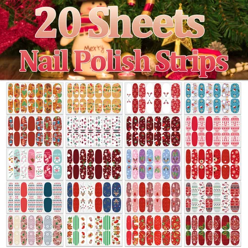 Miniatura 2 de 20 hojas de calcomanías de esmalte de uñas para el día de San Valentín, calcomanías para mujeres, tiras de uñas de gel, tiras de esmalte de uñas