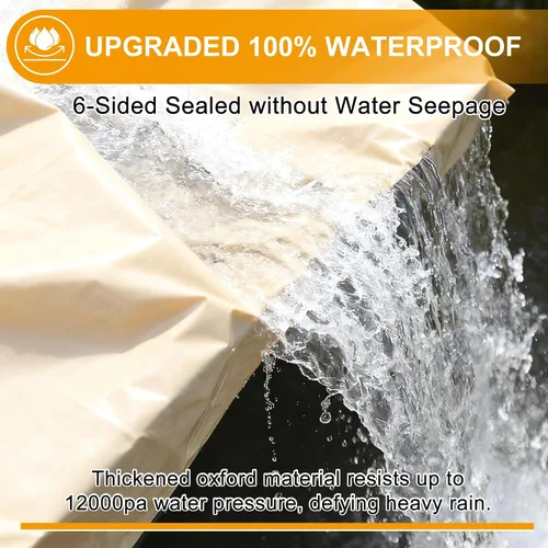 Miniatura 4 de HDCAXKJ Fundas impermeables para muebles de patio, funda para tumbona para exteriores, funda resistente con cremallera, resistente a la intemperie