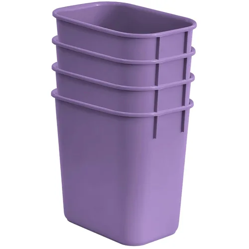 Miniatura 3 de Acrimet Papelera para escritorio, 3.25 galones, 13 cuartos de galón, 12 litros, basurero (plástico) (color morado) (juego de 4)
