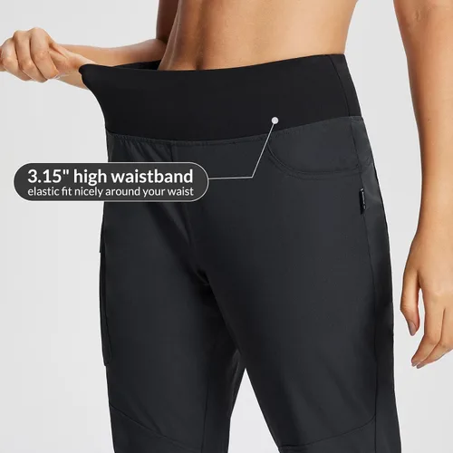 Miniatura 2 de BALEAF Pantalones deportivos para mujer, de secado rápido, impermeables, ligeros, para senderismo, pantalones deportivos de cintura alta