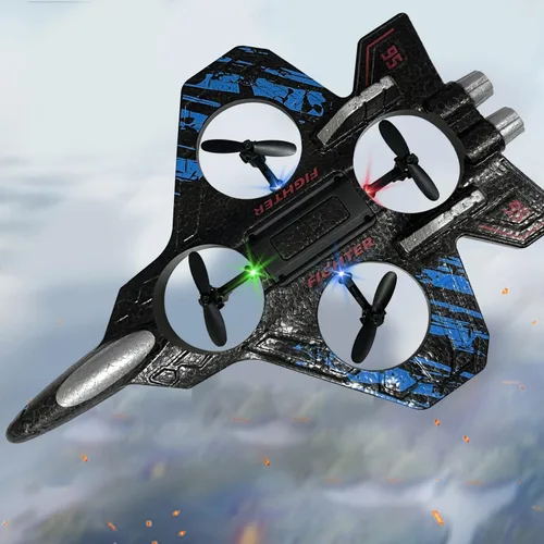 Miniatura 2 de Avión RC para niños y principiantes, dron de espuma de 2.4 GHz, control remoto, avión, juguete volador al aire libre, resistente a las caídas de Azul
