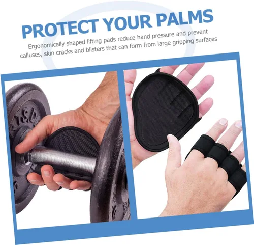 Miniatura 8 de 1 par de guantes de gimnasio para hombre, guantes de gimnasio para hombres, guantes de entrenamiento para levantamiento de pesas, almohadilla