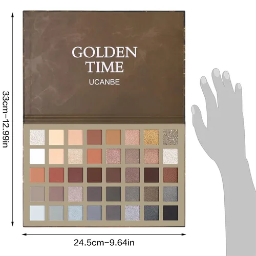Miniatura 4 de UCANBE Paleta de maquillaje de sombra de ojos nude, 40 colores mate brillante con purpurina sombra de ojos, paleta de maquillaje ahumado negro
