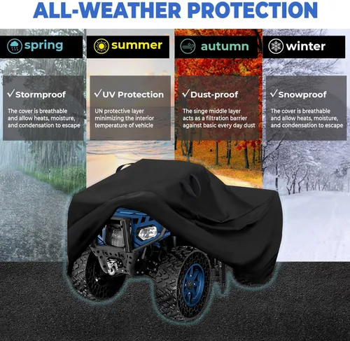 Miniatura 5 de Cubierta para ATV con asas y hebilla - Para todo tipo de clima - Cubierta para ATV al aire libre - Protección de alta resistencia - Para 4