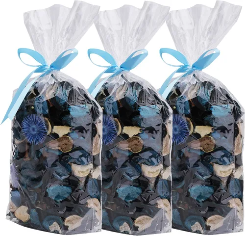 Yesland Paquete de 3 bolsas de popurrí, aroma a océano, bolsa de perfume fresco de pétalos de flores secas, cuenco y jarrón perfecto para el hogar y