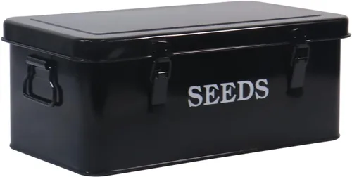 Miniatura 11 de Caja de ahorro de semillas, contenedor de semillas de metal, caja organizadora de almacenamiento de semillas, contenedor de paquetes de semillas