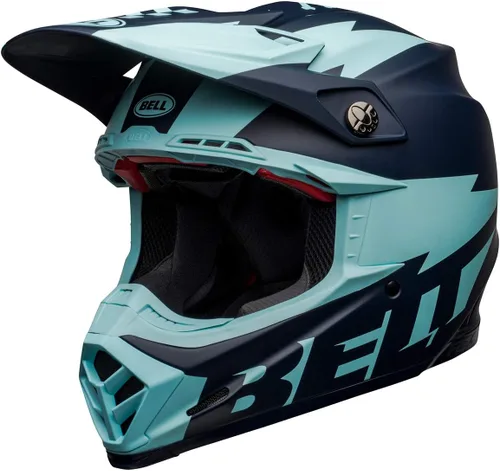 Miniatura 4 de Bell Moto-9 Flex Dirt - Casco de motocicleta de cara completa - Breakaway - Azul marino mate/azul claro, talla L