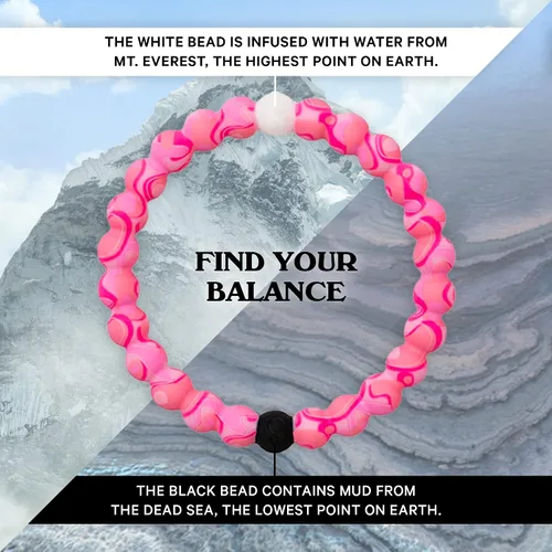 Miniatura 3 de Lokai Silicone Beaded Bracelet for Breast Cancer Awareness - Silicone Jewelry Fashion Bracelet Slides-On for Comfortable Fit - Breast Cancer