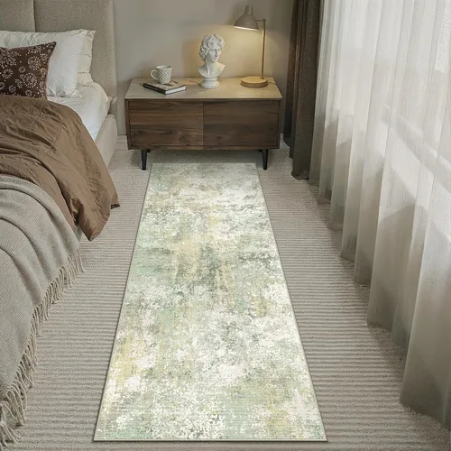 Miniatura 21 de HUGEAR Alfombra de entrada de 2 x 3 pulgadas, color beige, lavable a máquina, alfombra abstracta para puerta de entrada, alfombra
