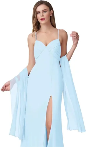 Miniatura 26 de Chales de gasa para mujer, bufandas para dama de honor, boda, noche, graduación, fiesta, ocasiones especiales, vestidos de 90 x 20 pulgadas