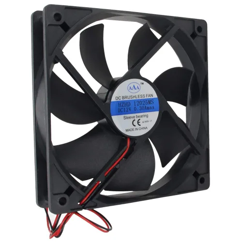Miniatura 4 de Othmro Radiadores de refrigeración sin escobillas ventilador negro 12V 3.6W 0.3A 4.724 in X 4.724 in X 0.984 in 12025MS 1PCS