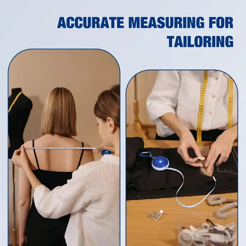 Miniatura 7 de WORKPRO Paquete de 3 cintas métricas para cuerpo, 60 pulgadas (150cm) cinta métrica suave retráctil para costura, cuerpo, compras de ropa en línea