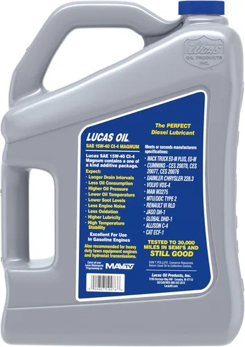 Miniatura 2 de Lucas Oil 10076 SAE 15W-40 API CI-4 Magnum Aceite de Motor para Trabajo Pesado - 1 Galón