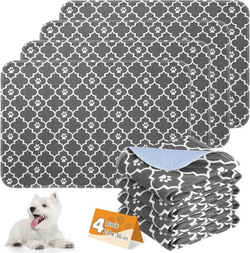 Miniatura 13 de KOOLTAIL Almohadillas lavables para orina de perros, paquete de 2 almohadillas de entrenamiento súper absorbentes reutilizables impermeables