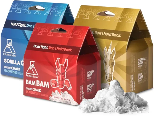 Encuentra tu mezcla favorita: polvo de unicornio, Gorilla Grip o Bam Bam – Tiza suelta de 2.5 onzas para levantar, escalar, boulder y entrenamiento