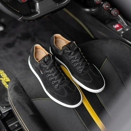 Miniatura 14 de Piloti Zapatos de conducción para hombre, zapatos deportivos de gamuza italiana Shift para hombre
