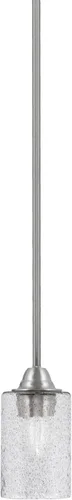 Miniatura 71 de Toltec Lighting Paramount - Mini colgante de 1 luz en acabado negro mate con cristal de arte perla de 7 pulgadas y estilo negro