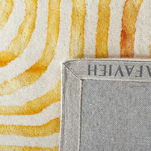 Miniatura 3 de SAFAVIEH Dip Dye Collection DDY822A - Alfombra de lana de primera calidad, hecha a mano, 3 x 5 pies, color marfil y terracota