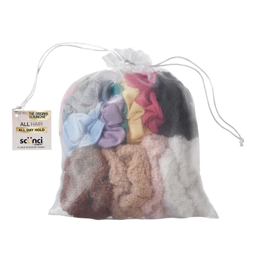 Miniatura 11 de Scunci by Conair The Original Satin Scrunchies 20pk - Accesorios para el cabello para niñas y mujeres - Ideal para todo tipo de cabello - Varios