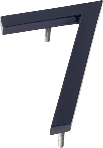 Miniatura 9 de Montague Metal Products MHN-08-F-NY1-2 Números flotantes modernos de aluminio cepillado sólido, 8 pulgadas, azul marino con recubrimiento en polvo