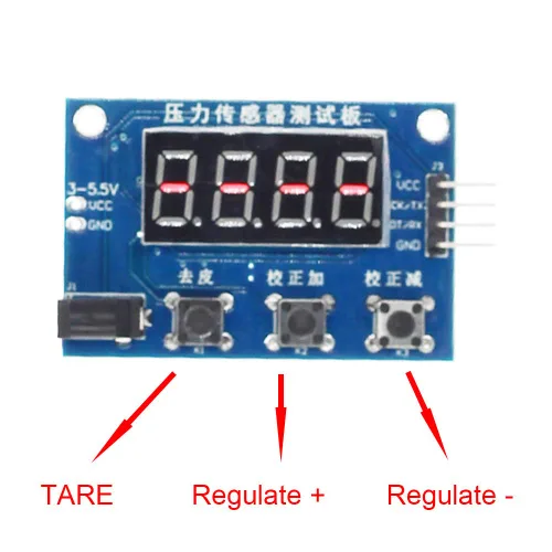 Miniatura 3 de DAOKI HX711 Kit de módulo de sensor de peso, sensor de peso de célula de carga digital, módulo A/D, 11.0 lbs, báscula de cocina electrónica portátil